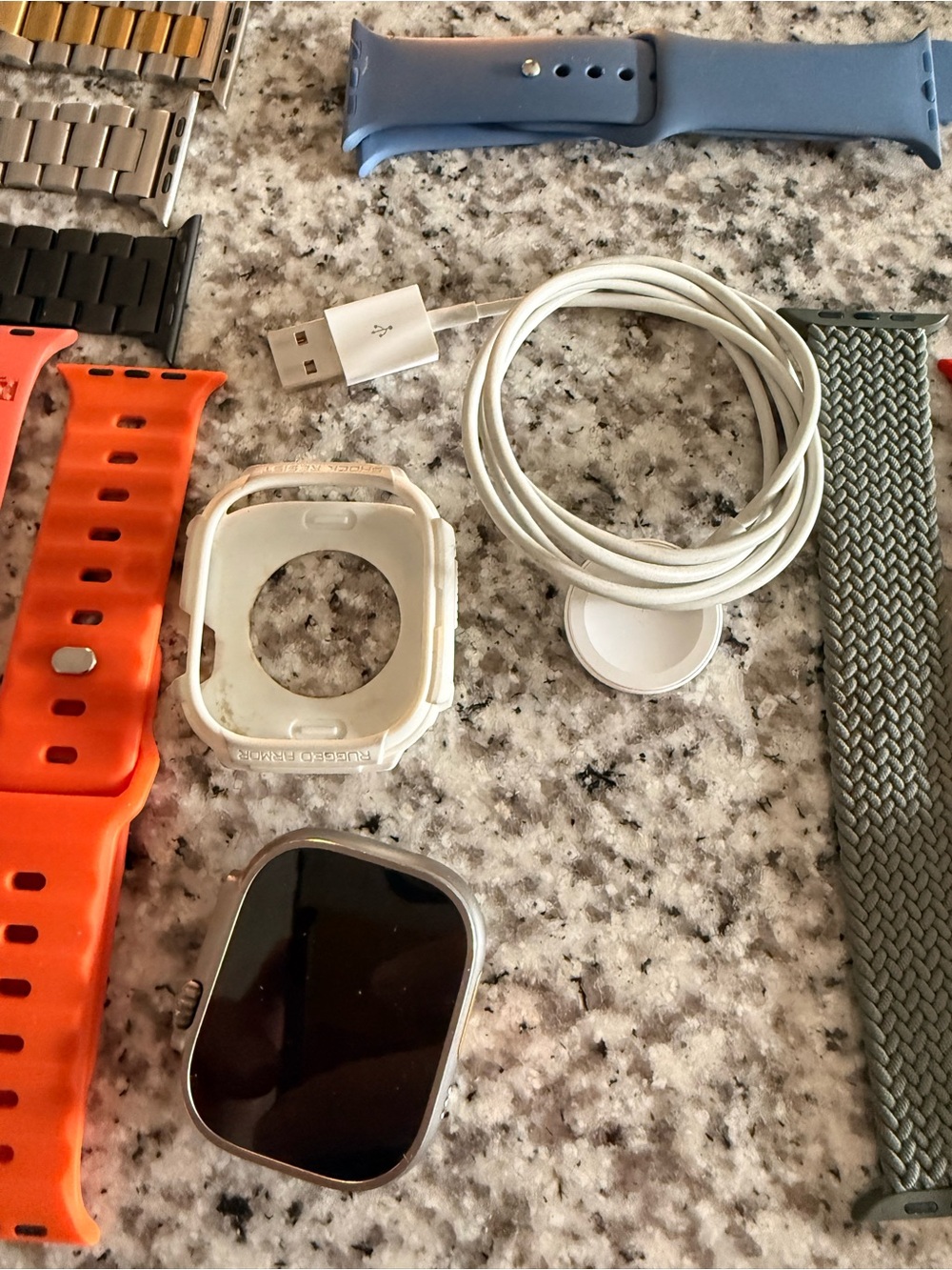 Apple Watch Ultra Bluetooth + 5g with Charger and 21 Bands - Picture 6 of 7